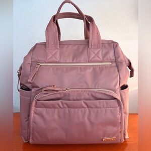 💕SKIP HOP Mainframe Wide Open Diaper Backpack. Dusty Rose